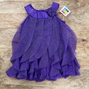 5/$20 NEW Girls 24M Sleeveless Sparkly Purple Fishtail Dress